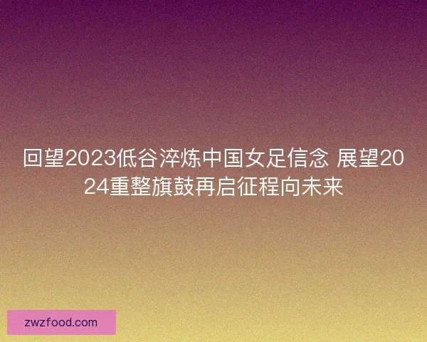 回望2023低谷淬炼中国女足信念 展望2024重整旗鼓再启征程向未来