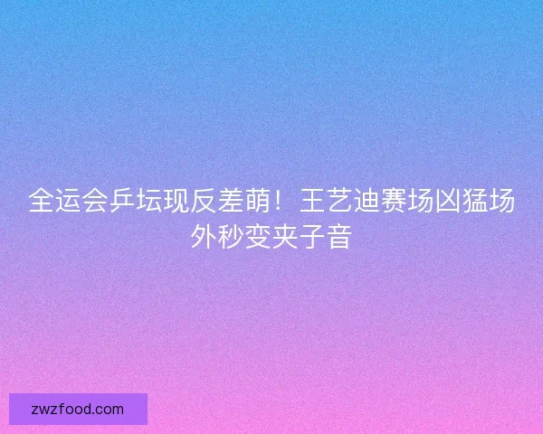 全运会乒坛现反差萌！王艺迪赛场凶猛场外秒变夹子音