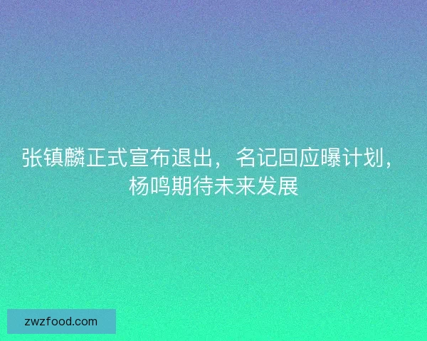 张镇麟正式宣布退出，名记回应曝计划，杨鸣期待未来发展